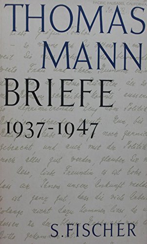 Thomas Mann: Briefe 1937-1947 (9783100481085) by MANN, Erika