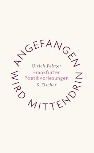 Angefangen wird mittendrin : Frankfurter Poetikvorlesungen. »Ein Glücksfall für die Literatur.« Ursula März, Frankfurter Rundschau Die Frankfurter Poetikvorlesungen von Ulrich Peltzer: Einblicke in die Welt eines Schriftstellers Urich Peltzer ist einer der wichtigsten Autoren der Gegenwart: ein kluger Zeitdiagnostiker, der spannend erzählt und raffinierte Plots entwirft. Sein letzter Roman, Teil der Lösung, wurde von der Kritik gefeiert als »ein großer Zeitroman, auf der Höhe der theoretischen Diskurse, gleichzeitig eine packende Krimi- und Liebesgeschichte.« (Helmut Böttiger, SZ). In seinen Poetikvorlesungen erzählt Ulrich Peltzer von dem Sprung in den Text, dem Mut zur Flucht und dem Adressaten seines Schreibens: »Wenn du einen anderen Adressaten haben solltest als den Menschen, den du liebst, dann lass es gleich bleiben. Liebst du niemanden, dann schreib für die Engel, die Toten oder meinetwegen den Herrgott.« - Peltzer, Ulrich