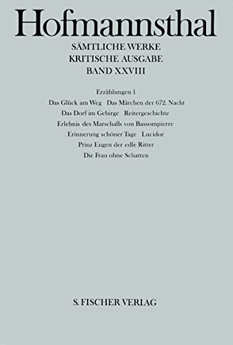 9783107315284: Smtliche Werke.: Hofmannsthal: Smtl. Werke 28: Bd. XXVIII