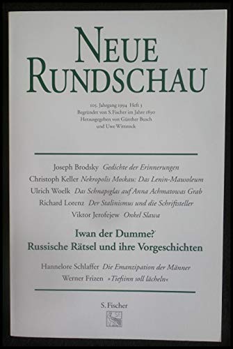 Stock image for Neue Rundschau, H.3, Iwan der Dumme? Russische Rtsel und ihre Vorgeschichten for sale by Gerald Wollermann