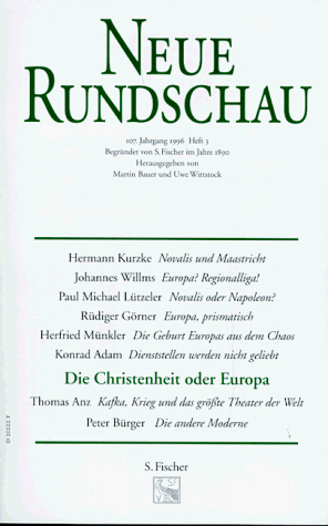 Stock image for Neue Rundschau, H.3, Die Christenheit oder Europa for sale by Gerald Wollermann