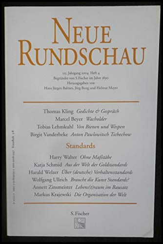 Stock image for Neue Rundschau 2004/4: Standards for sale by Versandantiquariat Felix Mcke