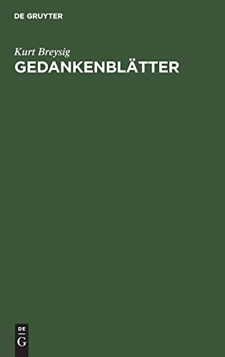 Stock image for Gedankenblätter for sale by Ria Christie Collections