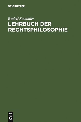 9783110009927: Lehrbuch der Rechtsphilosophie