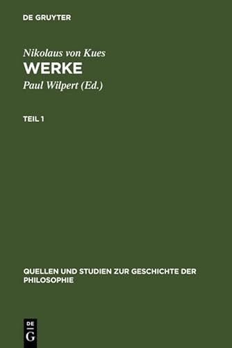 9783110032376: Werke: (Neuausg. D. Strassburger Drucks Von 1488): 5/6 (Quellen Und Studien Zur Geschichte der Philosophie)