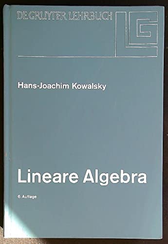 Beispielbild fr Lineare Algebra. Von / de-Gruyter-Lehrbuch. zum Verkauf von Hbner Einzelunternehmen