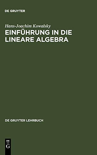 Beispielbild fr Einfhrung in Die Lineare Algebra zum Verkauf von Anybook.com