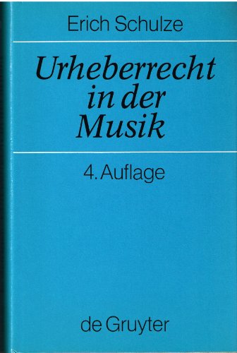 9783110037807: Urheberrecht in der Musik