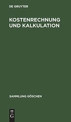 Beispielbild fr Kostenrechnung und Kalkulation zum Verkauf von medimops