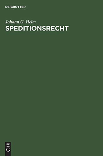 Beispielbild fr Speditionsrecht. zum Verkauf von Kloof Booksellers & Scientia Verlag