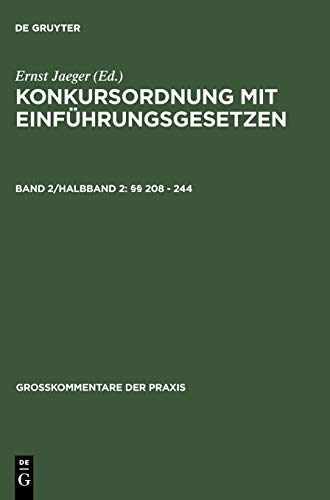 Â§Â§ 208 - 244: EinfÃ¼hrungsgesetze, VergÃ¼tungsverordnung, Sachregister (GroÃŸkommentare der Praxis) (German Edition) (9783110044126) by Weber, Friedrich; Jahr, GÃ¼nther; Klug, Ulrich