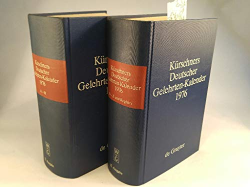 Beispielbild fr Krschners Deutscher Gelehrten-Kalender 1976 Zwlfte Ausgabe. Band I. und II. Komplett zum Verkauf von Bernhard Kiewel Rare Books