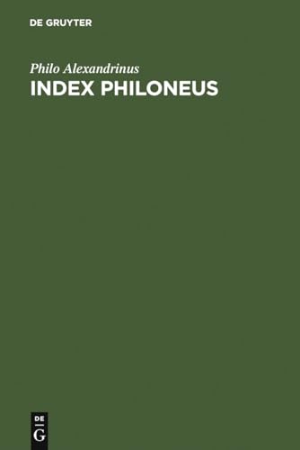 Beispielbild fr Index Philoneus zum Verkauf von ERIC CHAIM KLINE, BOOKSELLER (ABAA ILAB)