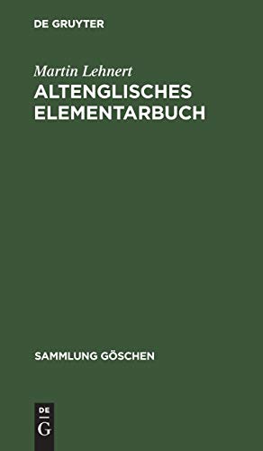 Stock image for Altenglisches Elementarbuch: Einfhrung, Grammatik, Texte mit bersetzung und Wrterbuch for sale by medimops