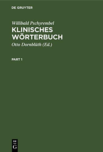 9783110048445: Klinisches Wrterbuch: Mit Klinischen Syndromen