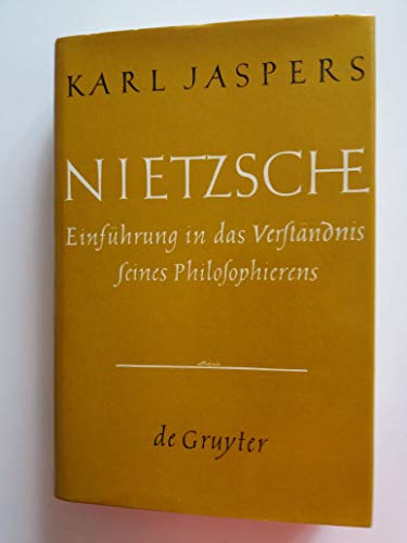 Beispielbild für Nietzsche: Einfuehrung in Das Verstaendnis Seines Philosophierens zum Verkauf von Powell's Bookstores Chicago, ABAA