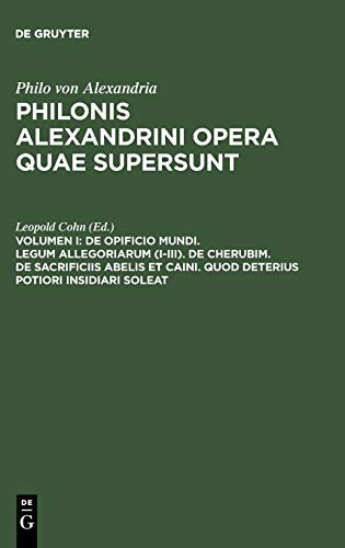 Beispielbild fr Opera quae supersunt. Vol. I. zum Verkauf von SKULIMA Wiss. Versandbuchhandlung