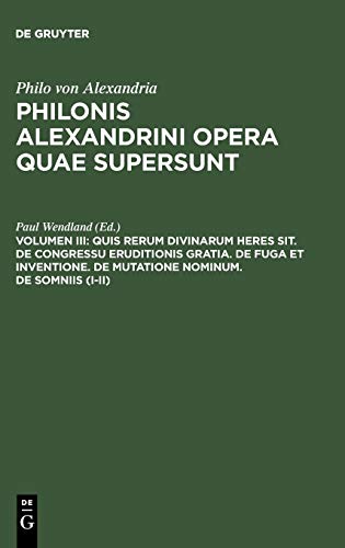 Beispielbild fr Opera quae supersunt. Vol. III. zum Verkauf von SKULIMA Wiss. Versandbuchhandlung