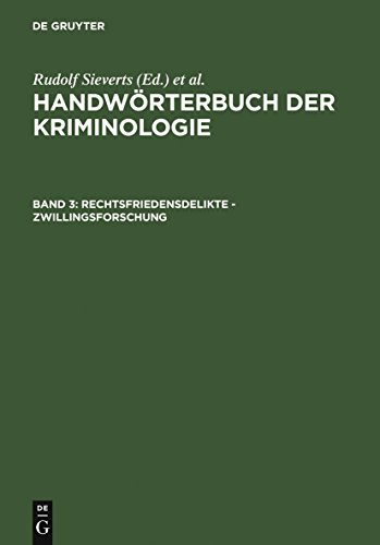 9783110059212: Rechtsfriedensdelikte - Zwillingsforschung (German Edition)