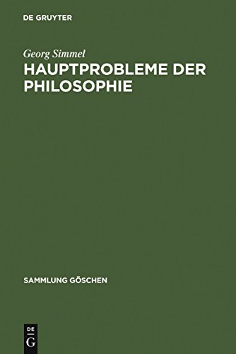 Hauptprobleme Der Philosophie (Sammlung GÃ¶schen, 2235) (German Edition) (9783110059502) by Simmel, Georg