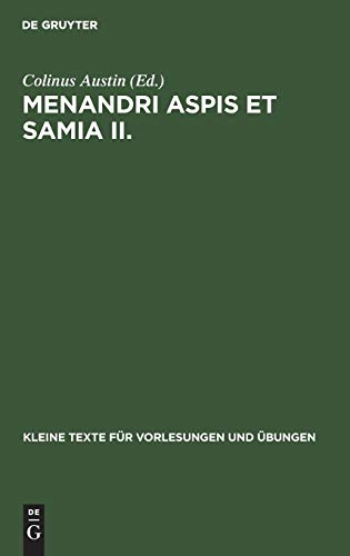 9783110063714: Menandri Aspis Et Samia: Subsidia Interpretationis Comparav. (2)