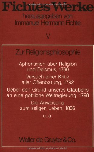 Fichtes Werke. Zwei Bände: Zur theoretischen Philosophie I und II. - Fichte (Hrsg.), Immanuel Hermann