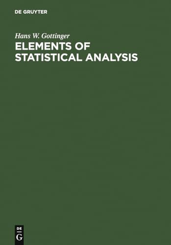 Beispielbild fr Elements of Statistical Analysis zum Verkauf von Better World Books