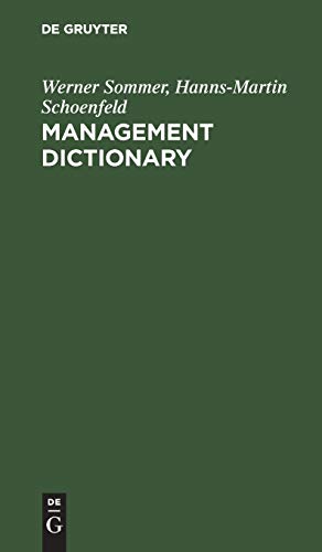 Beispielbild fr Management Dictionary English-German zum Verkauf von Der Ziegelbrenner - Medienversand