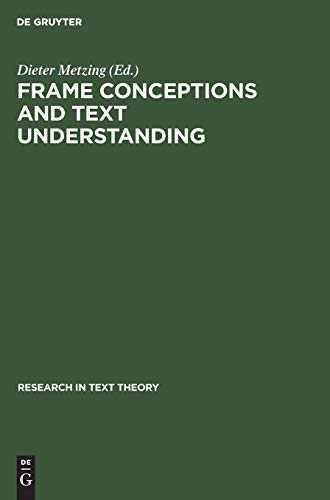 9783110080063: Frame Conceptions and Text Understanding. Ed by Dieter Metzing: 5