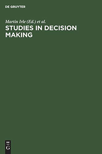 Stock image for Studies in Decision Making. Social Psychological and Socio-Economic Analyses for sale by Zubal-Books, Since 1961