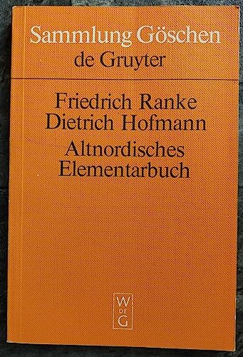 Imagen de archivo de ALTNORDISCHES ELEMENTARBUCH EINFUHRUNG, GRAMMATIK, TEXTE (ZUM TEIL MIT UBERSETZUNG) UND WORTERBUCH a la venta por Cape Cod Booksellers