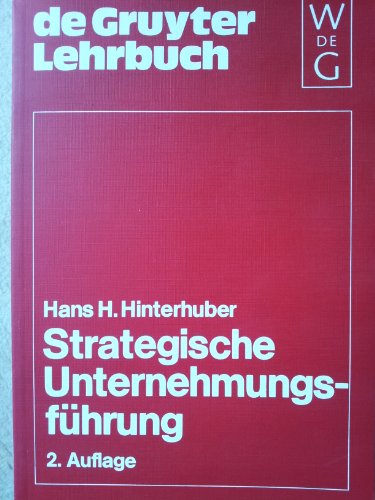 Imagen de archivo de Strategische Unternehmungsfhrung. a la venta por Norbert Kretschmann