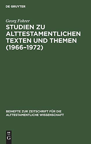 Beispielbild fr Studien zu alttestamentlichen Texten und Themen (1966-1972) zum Verkauf von PsychoBabel & Skoob Books