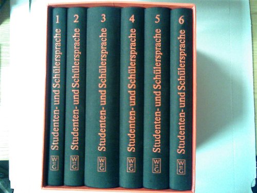 Bibliothek zur historischen deutschen Studenten- und Schülersprache. 6 Bände.