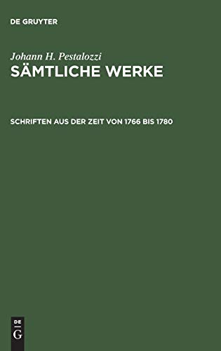 9783110094848: Schriften Aus Der Zeit Von 1766 Bis 1780