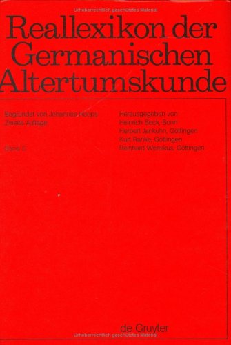 Stock image for Reallexikon Der Germanischen Altertumskunde: Chronos-Dona (German Edition) for sale by Midtown Scholar Bookstore