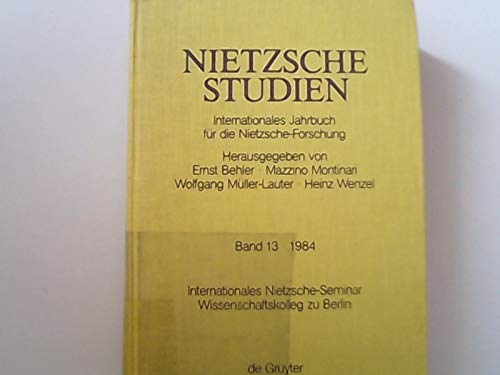 Beispielbild fr Nietzsche-Studien, 1984 zum Verkauf von Ammareal