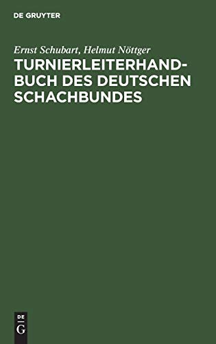 9783110097818: Turnierleiterhandbuch Des Deutschen Schachbundes