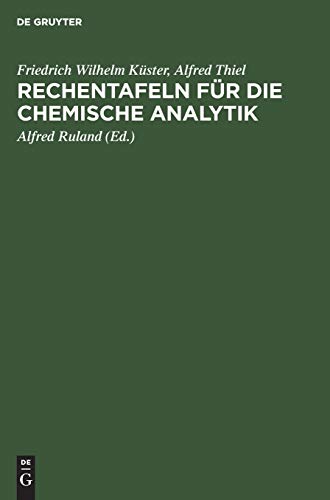 Beispielbild fr Rechentafeln fr die chemische Analytik zum Verkauf von Buchmarie