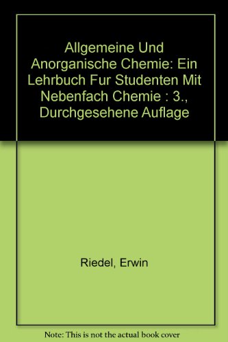 9783110102697: Allgemeine Und Anorganische Chemie: Ein Lehrbuch Fur Studenten Mit Nebenfach Chemie : 3., Durchgesehene Auflage