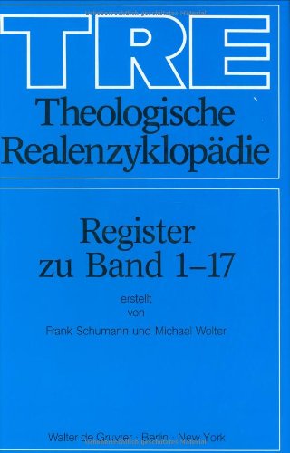 Theologische Realenzyklopädie - Register zu Band 1-17. - Schumann, Frank / Michael Wolter (eds.).