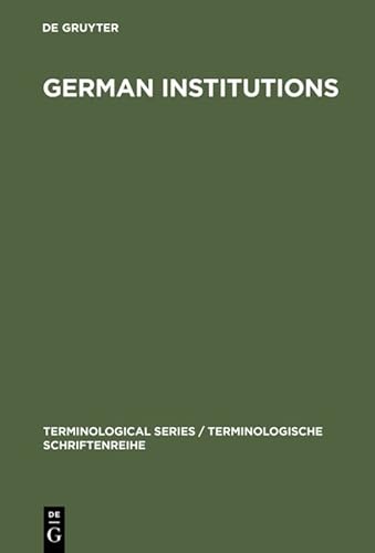 9783110120875: German Institutions: Designations, Abbreviations, Acronyms