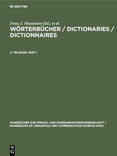 Wörterbücher / Dictionaries / Dictionnaires. 2. Teilband - Wolfgang Schweickard