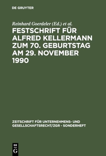 Festschrift für Alfred Kellermann zum 70. Geburtstag am 29. November 1990. Hrsg. v. Reinhard Goer...