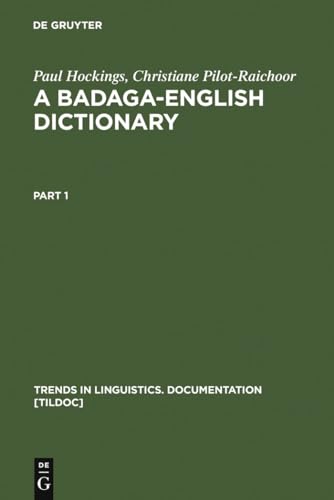 Stock image for A Badaga-English Dictionary (Trends in Linguistics: Documentation) for sale by Nauka Japan LLC