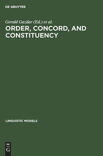 9783110131048: Order, Concorde, and Constituency