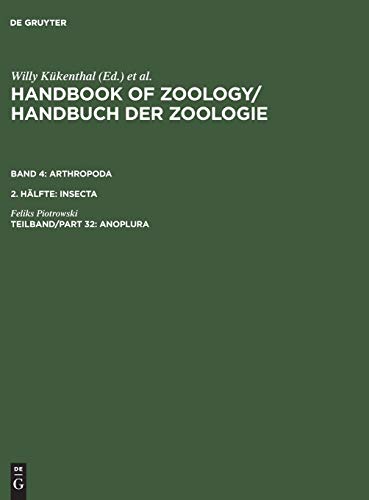 Beispielbild fr Handbook of Zoology/ Handbuch der Zoologie. Arthropoda. Insecta: Anoplura: (echte Luse) (Handbuch Der Zoologie, Band IV : Arthropoda : Insecta, Teilband 32) zum Verkauf von medimops