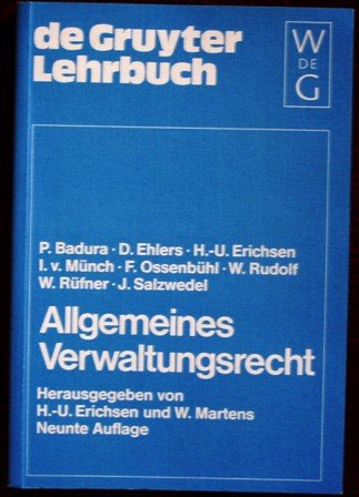 9783110132373: Allgemeines Verwaltungsrecht (De Gruyter Lehrbuch)