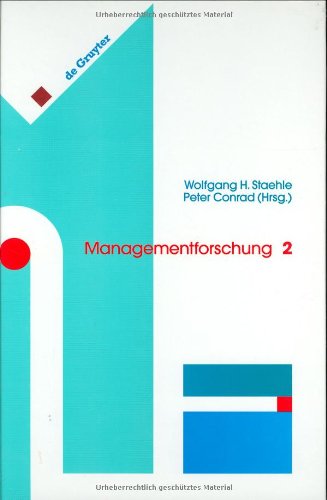 Managementforschung, 2 (9783110134230) by Staehle, Wolfgang H.