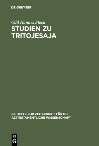 Beispielbild fr Studien zu Tritojesaja. zum Verkauf von Antiquariat Alte Seiten - Jochen Mitter